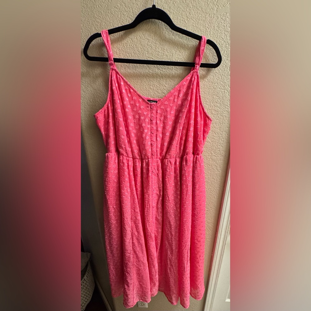 Torrid Pink Heart Button-Up Top